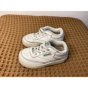 Unisex Reebok Ortholite Club C 85 Toddler Sz 7 Ivory Sneaker Girls Boys Baby